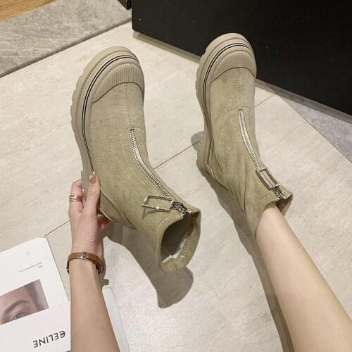 Women Winter PU Leather Plush Vulcanization Ankle Boots Ladies Black Autumn Comfortable Platform Botas Soft Warm Chunky Boots