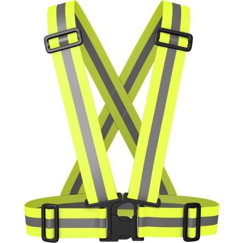 Night Running Reflective Straps Vest Traffic Night Work Security Clothing Elastic Stripes Jacket for Night Running Cycling