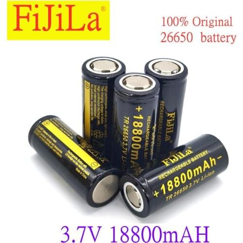100% New 3.7V 26650 Battery 18800mAh Li-ion Rechargeable Battery For LED Flashlight Torch Li-ion Battery accumulator battery