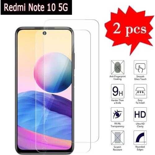 2-1Pc Premium Glass For Xiaomi Redmi Note 10 5G Cover Phone Protection Film On Redmi Note10 5G HD Explosion Proof Tempered Glass