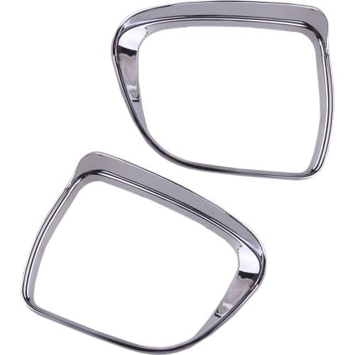 2Pcs ABS Silver Car Rearview Mirror Rain Visor Eyebrow Cover Trim Fit For Nissan Murano Rogue X-Trail Sport Qashqai Pathfinder