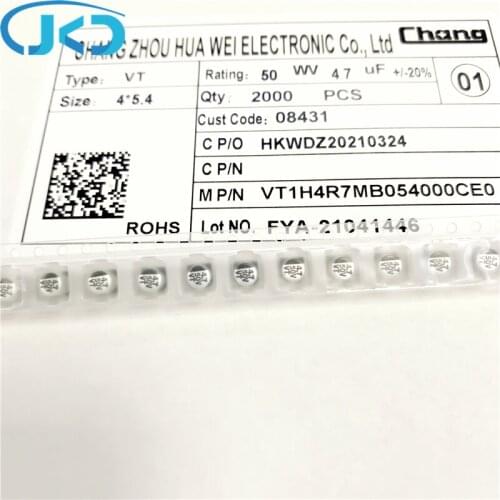 20pcs/50pcs New 4.7uF 50V 4x5.4mm Super Low ESR 50V4.7uF SMD Aluminum Electrolytic Capacitor High Quality 4.7UF50V SMD