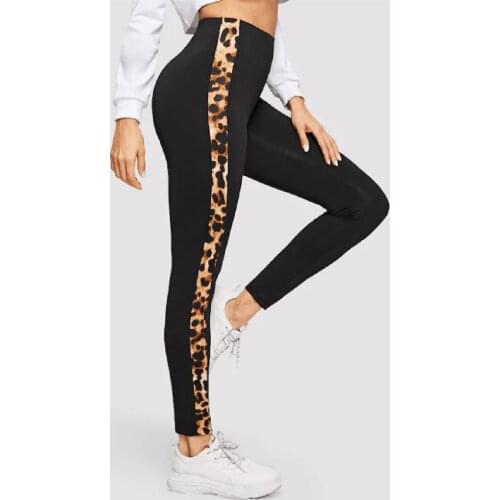 2019 New Fashion Women Yoga Stretch Leggings Gym Sports Running Fitness Pants Elastic Trousers