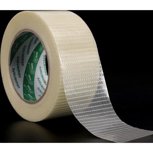 25M Grid Fiber Tape DIY Model Super Strong Mesh Adhesive Tape Single Sided Tape For Mold Home Appliance Bundled Fixed