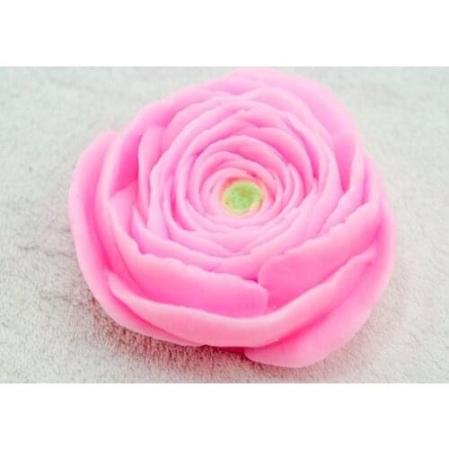 2D Flowers Molds Soap Mold Ranunculus Silicone Moulds Handmade Candle Moulds for Soap Making Aroma Stone PRZY 001 Eco-friendly