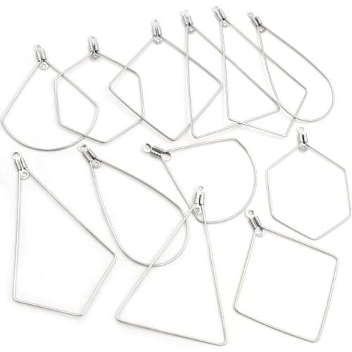 30pcs/lot Multi-styles Never Fade Stainless Steel DIY Drop Connector Findings Clasps Hooks Jewelry Making Accessories