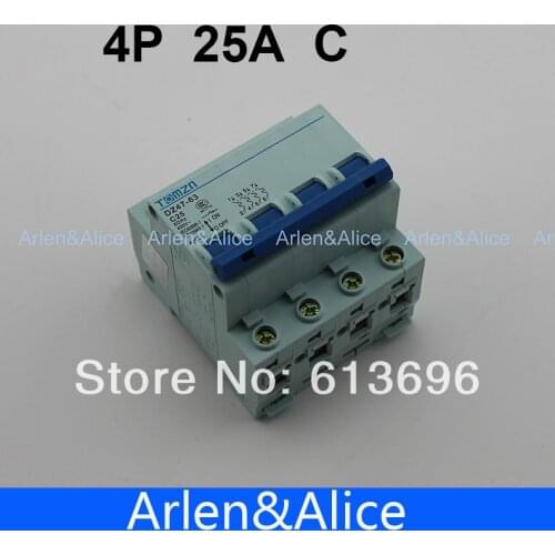4P 25A 240V/415V Circuit breaker MCB C TYPE 4 Poles