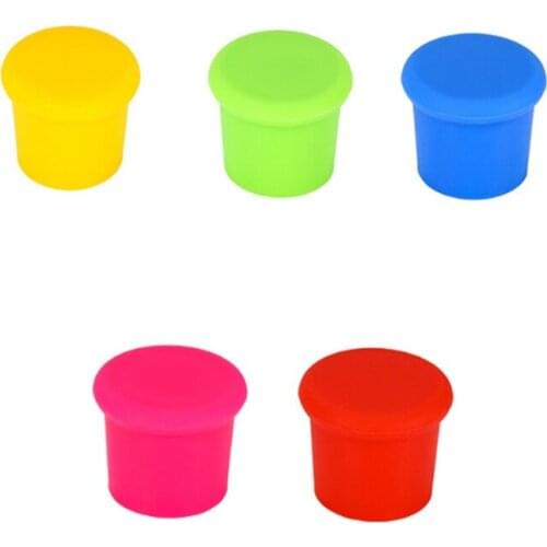 5pcs/lot Silicone wine stoppers Leak free wine bottle sealers for red wine and beer bottle cap 5 colors