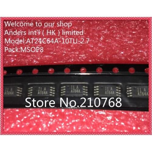 50pcs/lot AT24C64A-10TU-2.7 AT24C64A AT64A 24C64 MSOP8
