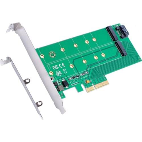 PCIe x 4 to NGFF(PCIe) SSD+SATA to NGFF(SATA)adapter card