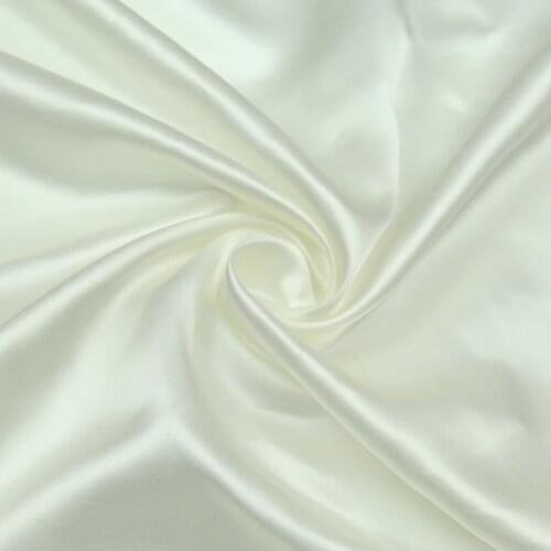 White silk cotton satin fabric silk blended fabric plain white 18momme thickness,SCT356-M