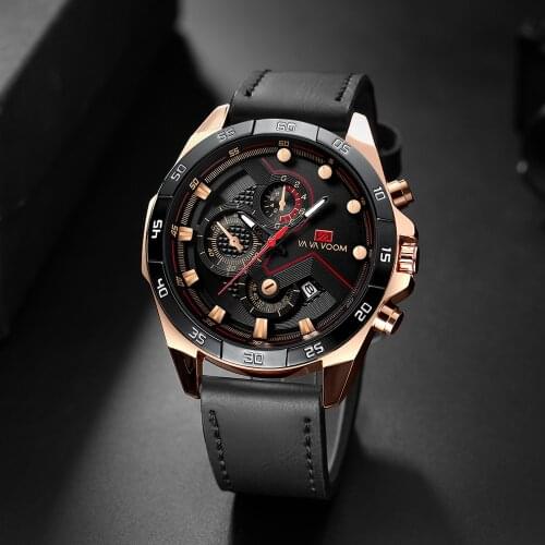 VAVA VOOM Men Watch Top Brand Luxury Sports Quartz Men Watch Full Steel Waterproof Quality Wristwatch Men Relogio Masculino