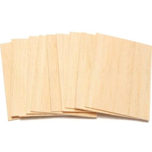 Quality 10Pcs Balsa Wood Sheets Wooden Plate 150*100*2mm For House Ship Craft Model DIY