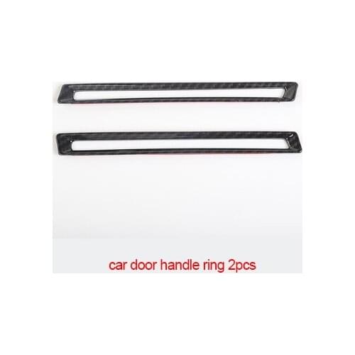 For Ford Mustang 2015-2020 carbon fiber car indoor handle ring 2pcs
