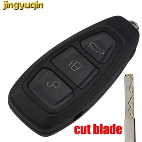 Jingyuqin Cut Blade Remote Smart 3 Buttons Car Key Blade For Ford/Mondeo/Fiesta/Focus/Titanium car accessories styling