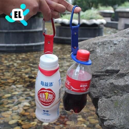 Carabiner Drink Water Bottle Holder Hook Clip Rubber Buckle Carry Camping Hiking High Quality Outdoor Tools Water Bottle Buckle