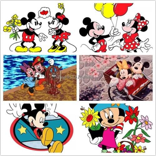 Canvas Painting Disney Anime Cartoon Mickey Minnie Mouse Classic Posters Prints Wall Art Picture for Kids Living Room Home Decor