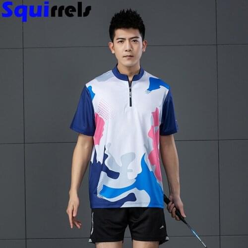 Mens badminton suit wear short-sleeved sportswear spring summer autumn womens suit jacket quick-drying table tennis clothing