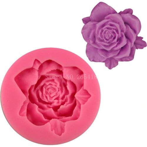 Beautiful Flower Rose Silicone Fondant Soap 3D Cake Mold Cupcake Jelly Candy Chocolate Decoration Baking Tool Moulds FQ3182