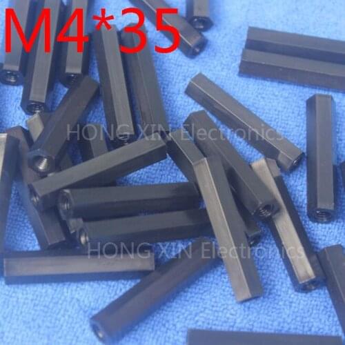 M4*35 Black 1pcs Nylon Standoff Spacer Standard M4 Plastic Female-Female 35mm Standoff Repair accessory High Quality