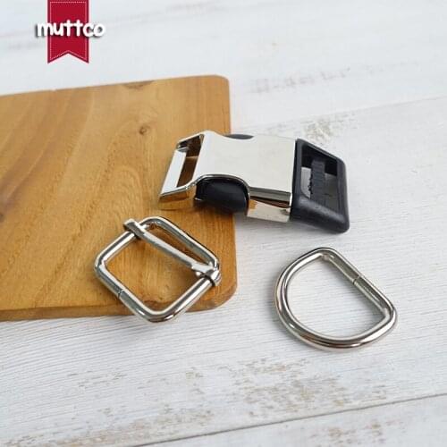 Metal buckle+adjust buckle+D ring/set) DIY dog collar supplies 2.5 zinc alloy adjust buckles sewing high quality hardware