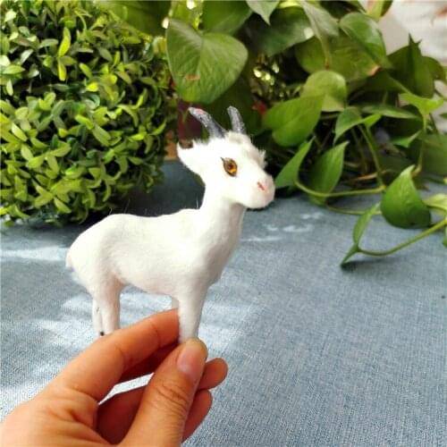 Cute simulation sheep model polyethylene&furs real life white sheep doll gift about 11cm xf2681