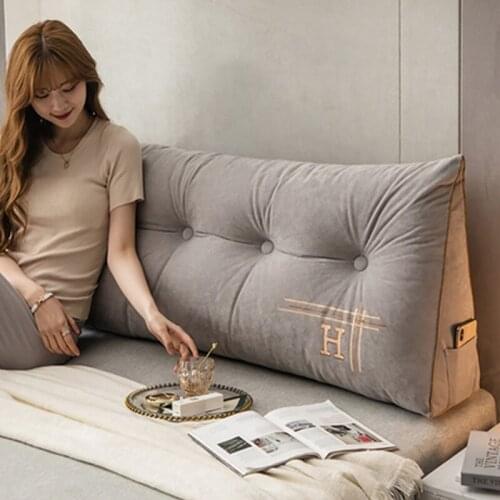 Multifunction Long Pillow High-grade Luxury Simple single double Bed Cushion Bed soft Modern simplicity Bed pillow For Sleeping