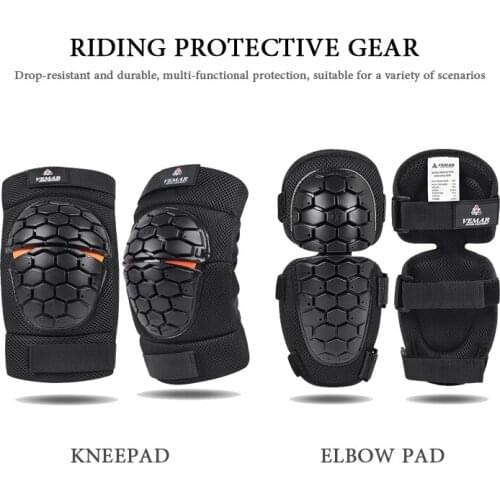 Motorcycle Riding Knee Pad Elbow Pad Knight Off-road Protective Gear Four Seasons Windproof Warm Drop-resistant Knee Elbow Gurad