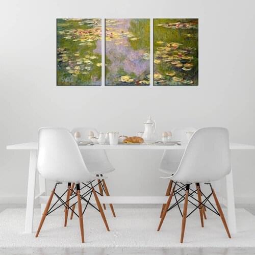 Wall Decor Water Lilies Claude Monet Oil Painting Canvas Art Printed Picture for Living Room Wall Art Home Interior Decoration