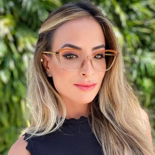 High Quality TR90 Frame Cat Eye Glasses Gradient Metal Glasses Frame Women Fashion Blue light blocking Lens Reading Glasses