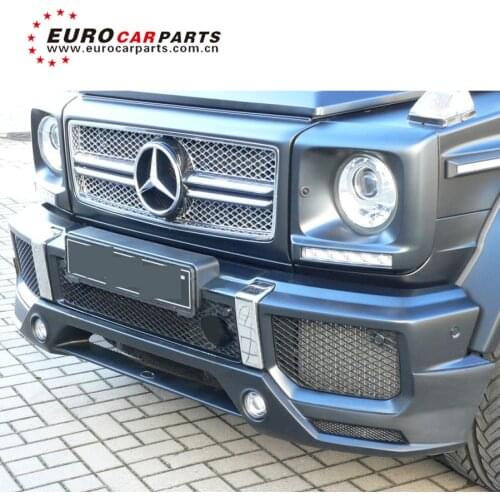 G class w463 front bumper spoiler for G63 G65 front lip with led bumper lights