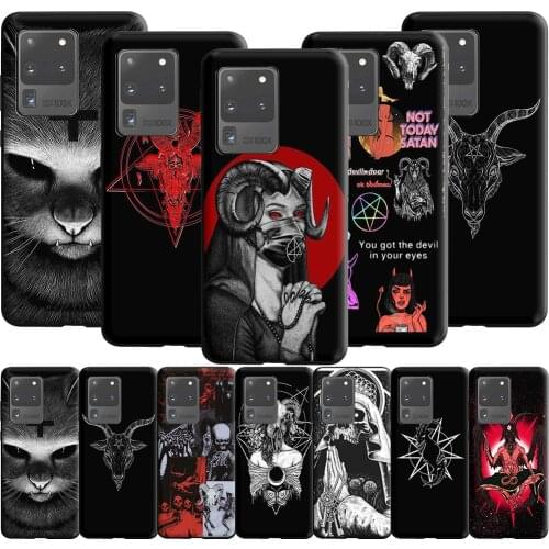 Satanic Scary Skull Silicone Case for Samsung Galaxy Note 20 10 9 8 S20 Fe S10 S10E S9 S8 Plus Ultra Lite S7 Edge