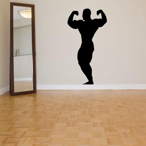 Gym Sticker Fitness Decal Body-building Posters Vinyl Wall Decals Etiqueta de la pared Decor Mural Gym Sticker