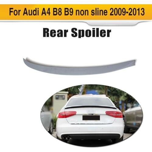 Rear trunk spoiler wing for Audi A4 B8 B9 2009 - 2013 PU Unpainted Grey primer