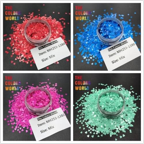 TCT-466 Valentines Day Heart Nail Glitter Nail Art Decoration uñas маникюр 네일 Crafts Nails Accessories Festival Party Supplier