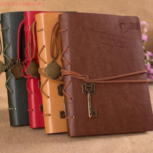 Vintage kraft paper leather-faced diary Bei Weiwei same paragraph thickened hand ledger notepad student gift