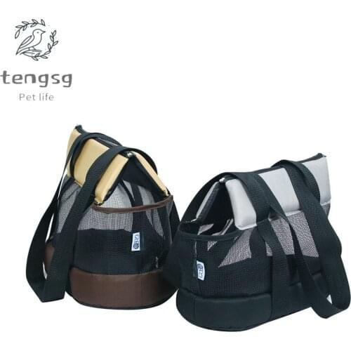 Breathable Pet Carrier Bag Net Yarn Cat Handbag Single Shoulder Small Dog Bag Portable Pet Travel Carrier Bags