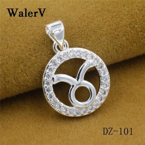 WALERV 2018 New Womens Stamps Pendant Fashion Jewelry Constellation Taurus Shape for Women Girl Boy Men Set Gifts