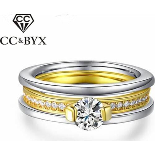 White gold filled engagement rings for women anel feminino vintage wedding band ring 2017 fashion jewelry for women CC152