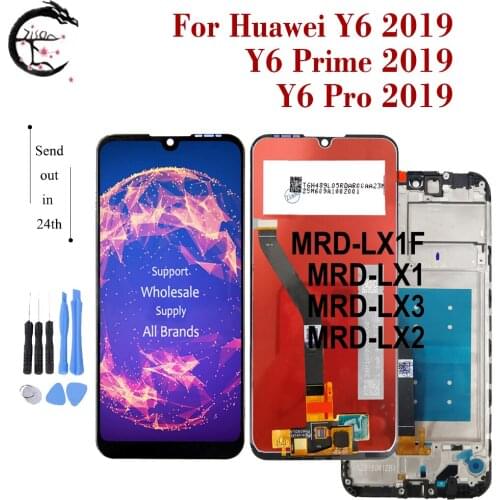 LCD With Frame For Huawei Y6 2019 MRD-LX1F MRD-LX1 MRD-LX3 MRD-LX2 Y6 Prime / Pro 2019 Display Screen Touch Digitizer Assembly