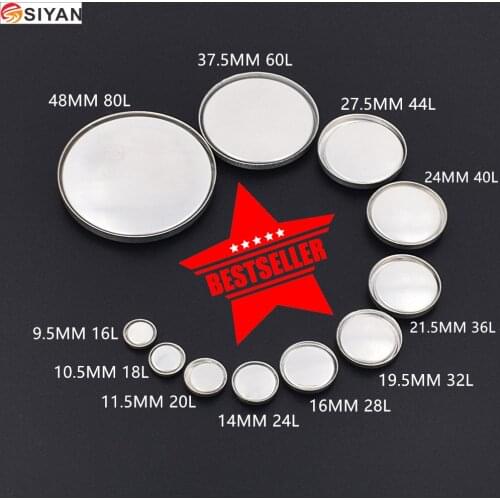 100set #16-80 Fabric Covered Cloth Button Component With Flat Back Metal Bread Shape Handmade DIY Hair Accessories Free Shipping