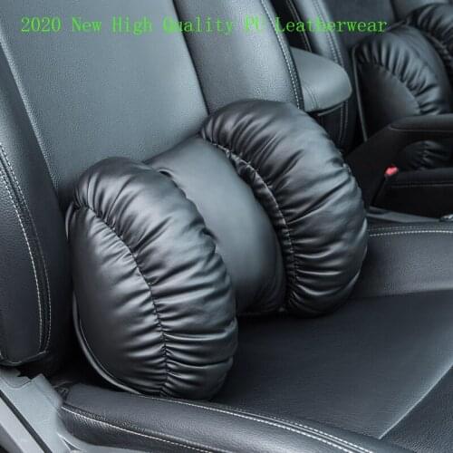 2020 New High Quality PU Leatherwear Car Seat Waist Support Pillow Office Chair Back Support Pad Accessories