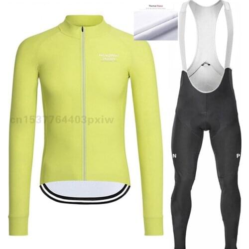2021 PNS Mens Winter Thermal Fleece Cycling Sets Cycling Suit Bike Jersey Bicycle Set Clothing Long Sleeves Maillot Ciclismo