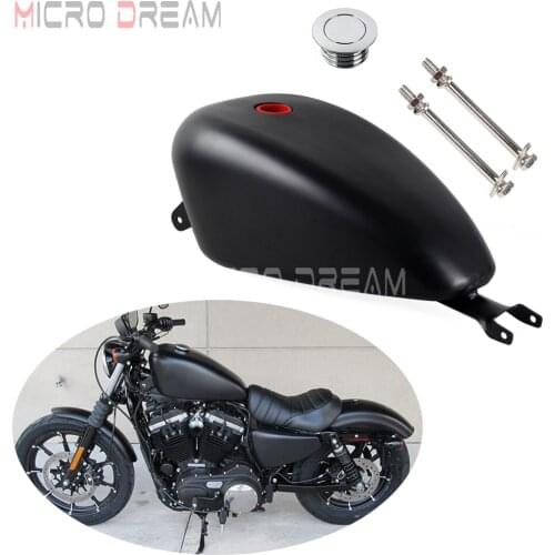 3.3 Gal Motorcycle Gas Fuel Tank w/ Cap Switch For Harley Sportster 1200 Iron 883 Forty-Eight Custom Roadster Seventy-Two 04-06