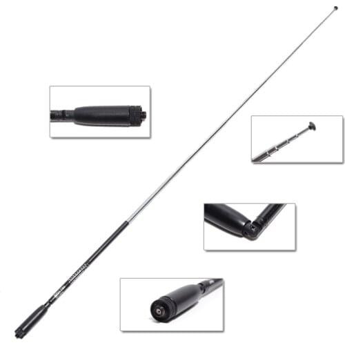 Abbree SRH789 Telescopic Antenna SMA-Female/Male/BNC Dual Band 95MHz-1100MHz For Baofeng TYT Wouxun Icom Walkie Talkie