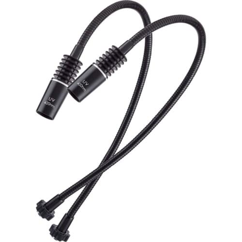 AmScope Pair of Near-Ultraviolet 420nm Gooseneck Lamps for LED-6W and LED-312W Illuminators FB-6W-420X2