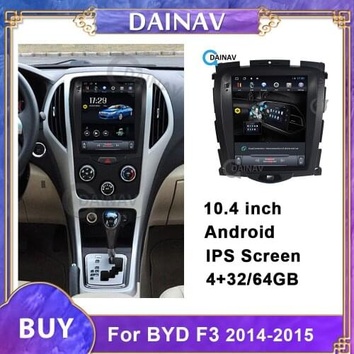 Telsa Style Android Car Multimedia DVD Player GPS Navigation For BYD F3 2014 2015 Car Audio Radio Stereo