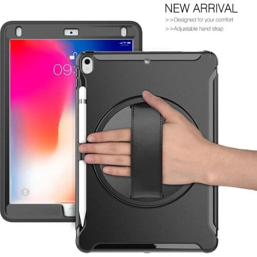 Case For iPad Air 3 10.5 inch A2152 A2153 A2154 A2123 for iPad Air 10.5inch Cover Shockproof Hand Strap Cover With Pencil Holder