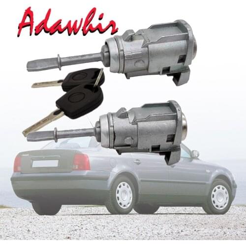 2 pcs CLOSING CYLINDER for VW PASSAT B5 3B (96-05) for LUPO DOOR LOCK KEY LEFT and RIGHT 3B0837167 3B0837168