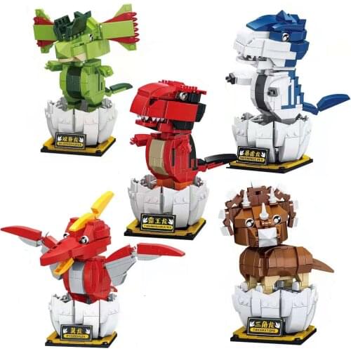Dinosaur Egg World Brickheadz Aberdeen Series Tyrannosaurus Pterosaur Assembled Building Blocks Childrens Toys for Gifts